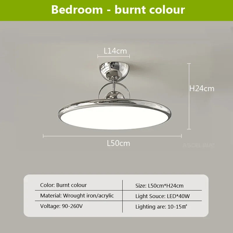 plafonnier led nordique en fer avec soucoupe volante luminaire décoratif d'intérieur - vue 10 sur 12