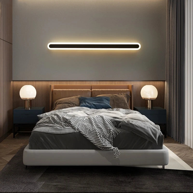 applique murale led moderne à intensité variable avec télécommande intelligente