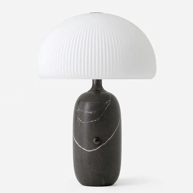 Lampe de table simple et luxueuse design salon chambre chevet lampe de table en verre champignon