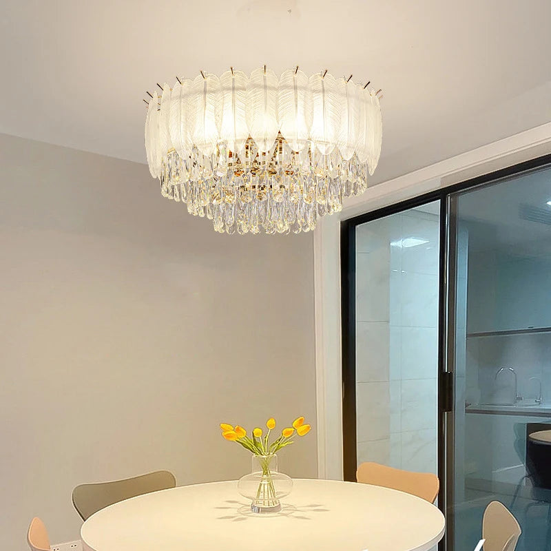 plafonnier cristal design moderne pour décoration intérieure élégante - vue 5 sur 12