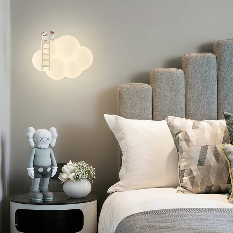 applique murale nuage créatif avec télécommande pour enfants - vue 4 sur 8