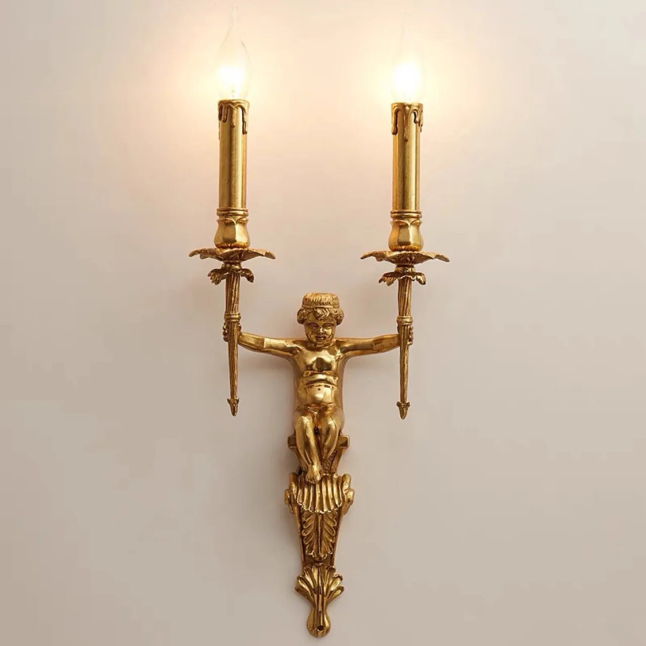 applique murale ange nordique en cuivre luminaire décoratif intérieur classique européen