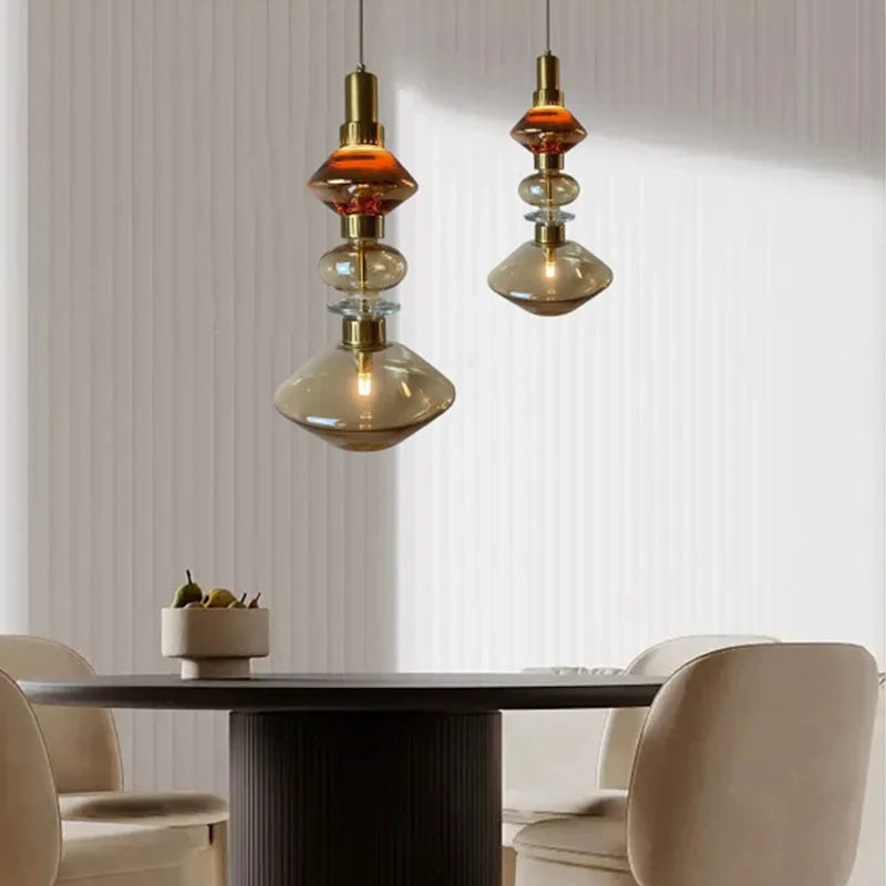 suspension décorative en verre style post-moderne pour divers espaces