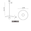 Suspension design LED avec abat-jour arrondie nordic Fuji