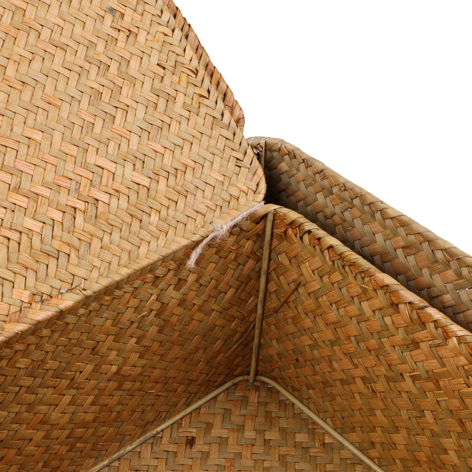 lot de 4 paniers en jonc de mer avec couvercle décoratifs et pratiques - vue 7 sur 6