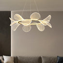 lustre en acrylique avec anneau doré à intensité variable  livraison directe