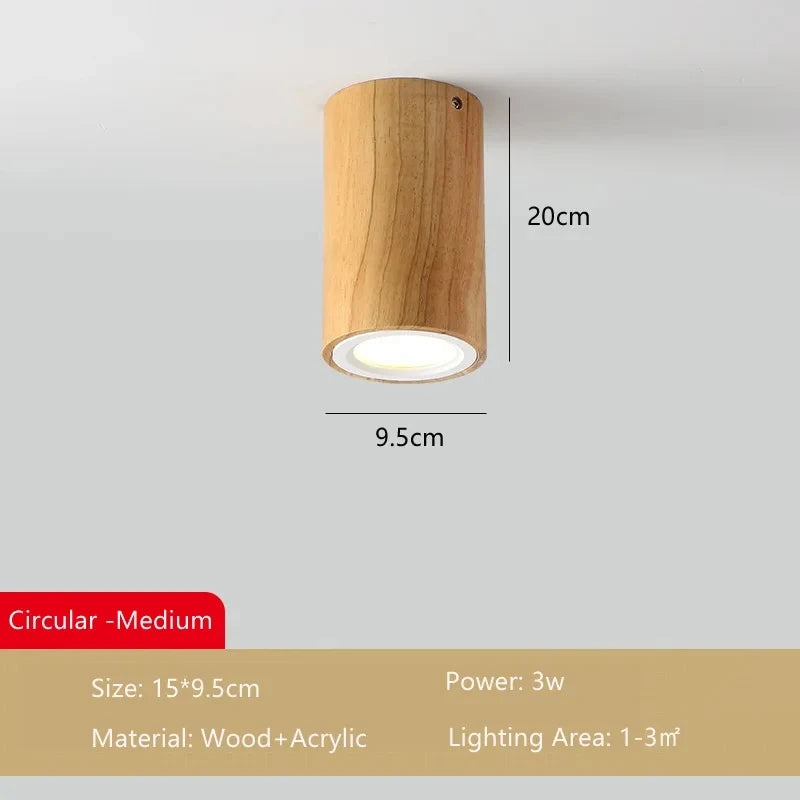 plafonnier led moderne en bois pour décoration intérieure - vue 8 sur 12