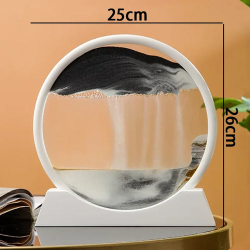 sablier en verre 3d paysage de sable en mouvement décoration artistique - vue 53 sur 54