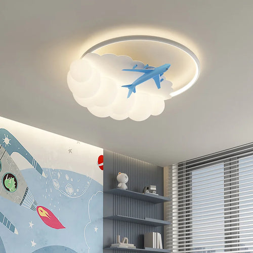 lustre moderne led pour enfant en forme d'avion - vue 6 sur 12