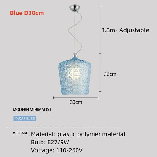 lustre italien moderne creux décoratif avec lumières led acryliques - vue 15 sur 16