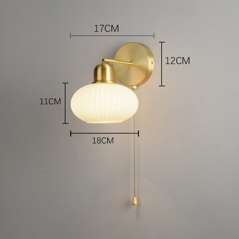 wall lamp LED wall light with lampshade Japan white