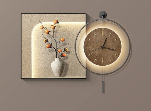 horloge murale grande taille design classique en métal moderne - vue 9 sur 11