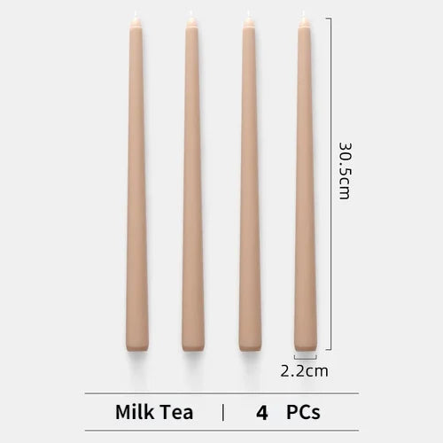 lot de 4 bougies coniques non parfumées pour décoration festive - vue 14 sur 22