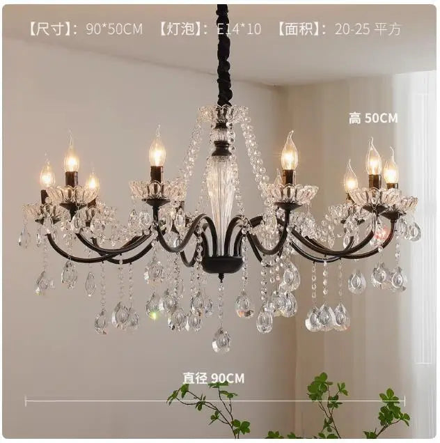 lustre moderne en cristal pour décoration intérieure élégante - vue 10 sur 11