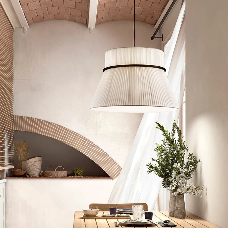 lustre moderne en tissu chinois pour décoration intérieure élégante - vue 4 sur 15