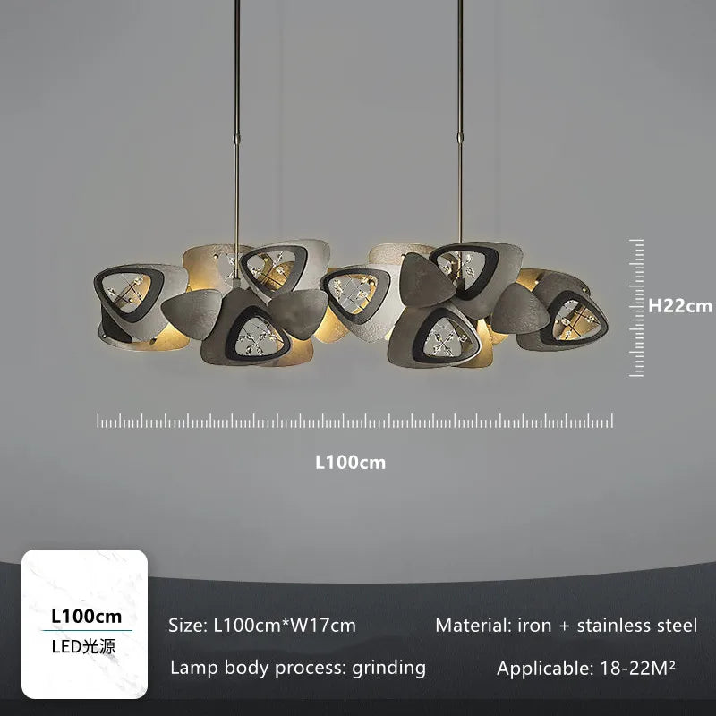 Lustre Cristal 6 Lumières Saint Mossi – Suspendu Linéaire Pour Cuisine, Îlot Ou Salle à Manger, Style Industriel Élégant