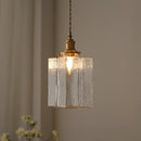 lustre japonais en verre minimaliste moderne avec éclairage led