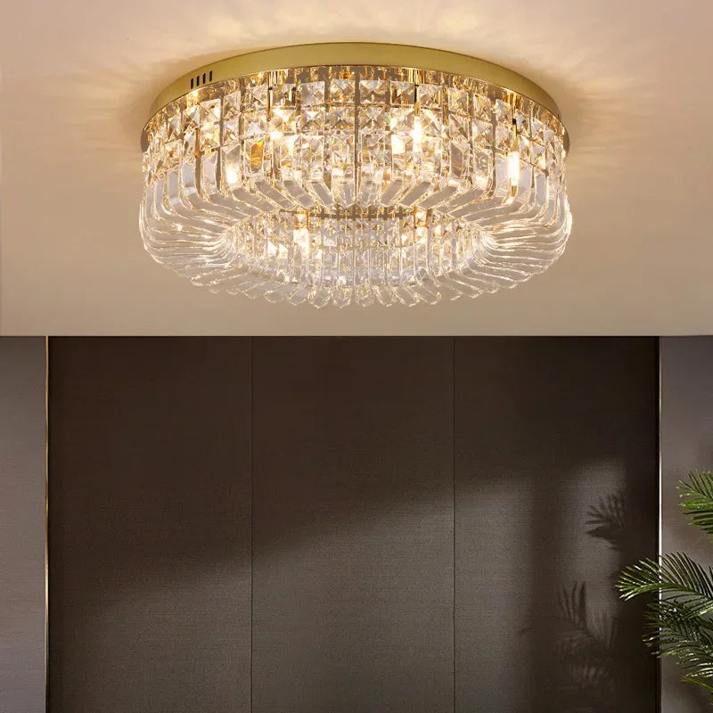 Plafonnier Led en cristal au design moderne