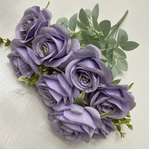 bouquet de roses artificielles en soie décoration florale élégante - vue 15 sur 15