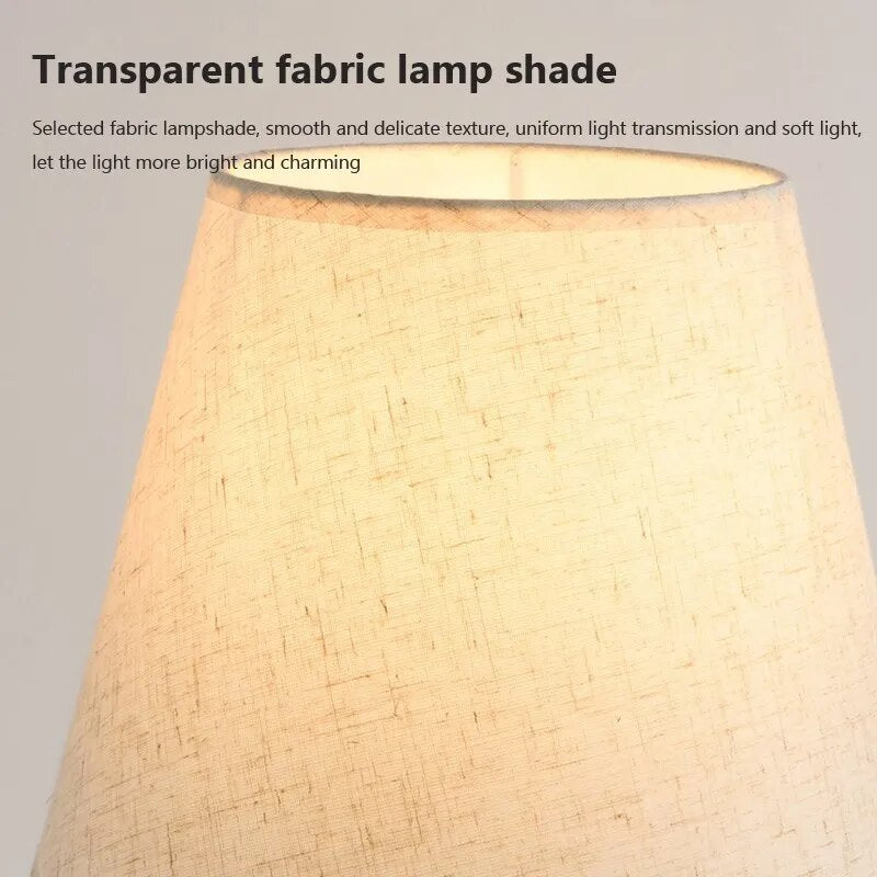 Lampes LED nordique modernes abat-jour en tissu - vue 7 sur 10