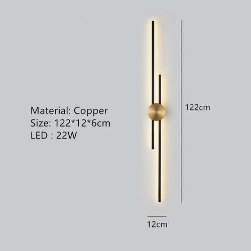 applique murale led minimaliste en laiton pour restaurant - vue 15 sur 18