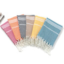 Serviette de plage turque rayée à franges coton