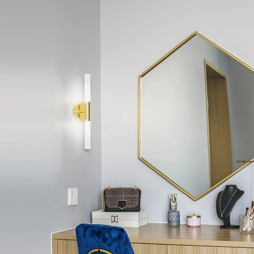Applique murale fer acrylique led miroir