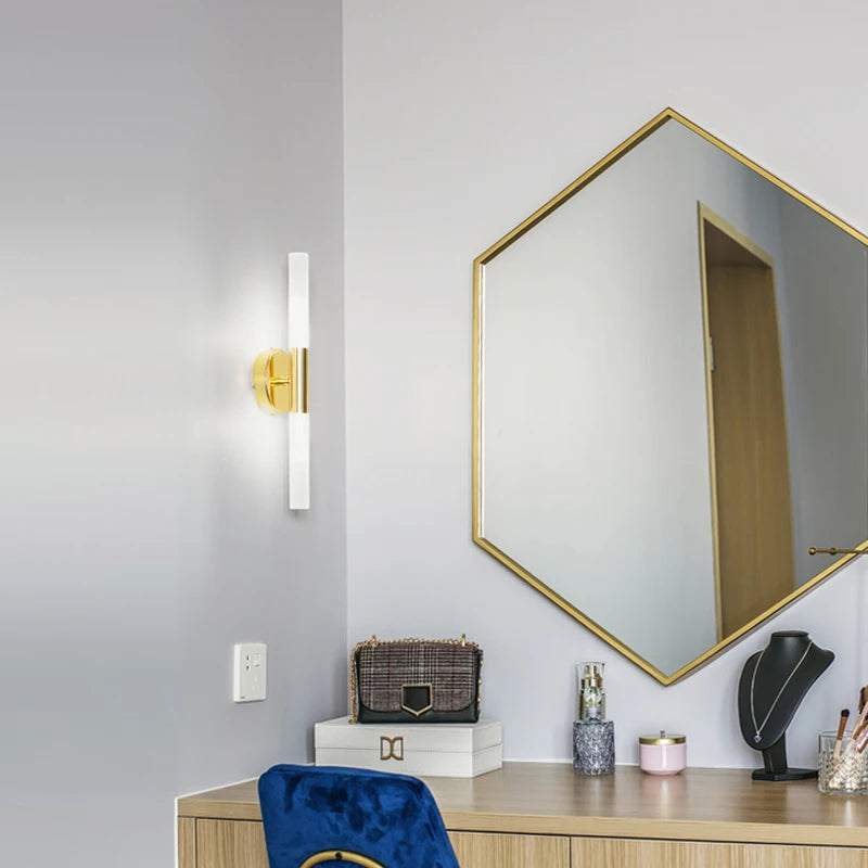 Applique murale fer acrylique led miroir - vue 5 sur 8
