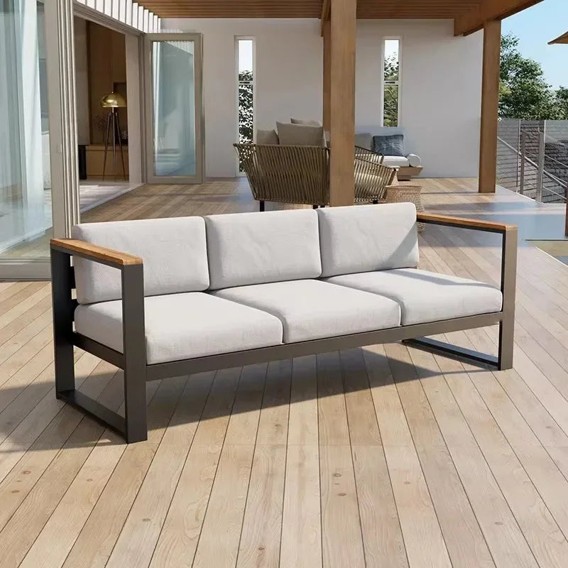 canapés de jardin en aluminium étanche mobilier extérieur combiné