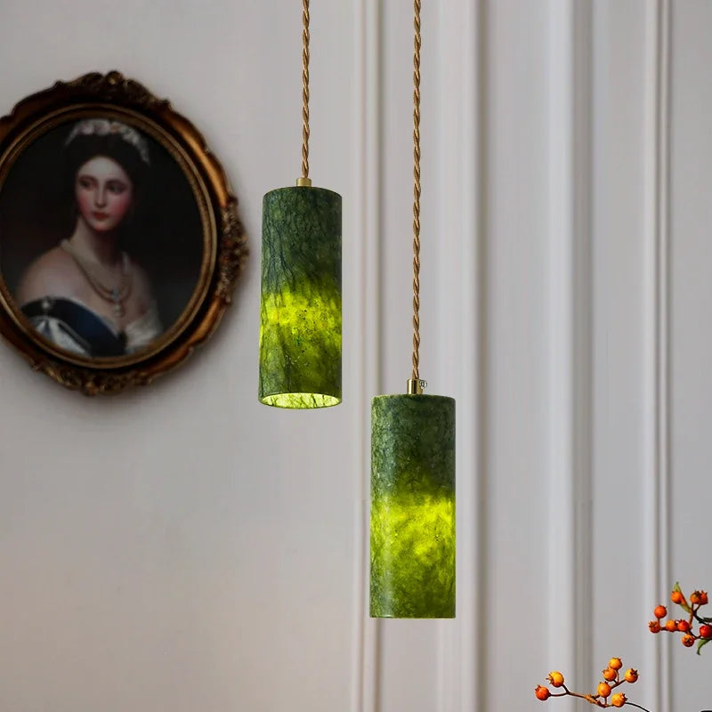 lustre en jade naturel style médiéval créatif rétro pour décoration intérieure - vue 5 sur 7