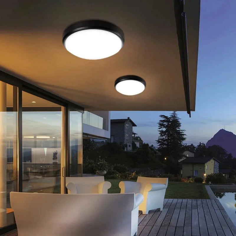 plafonnier étanche intérieur extérieur led 6000k design moderne