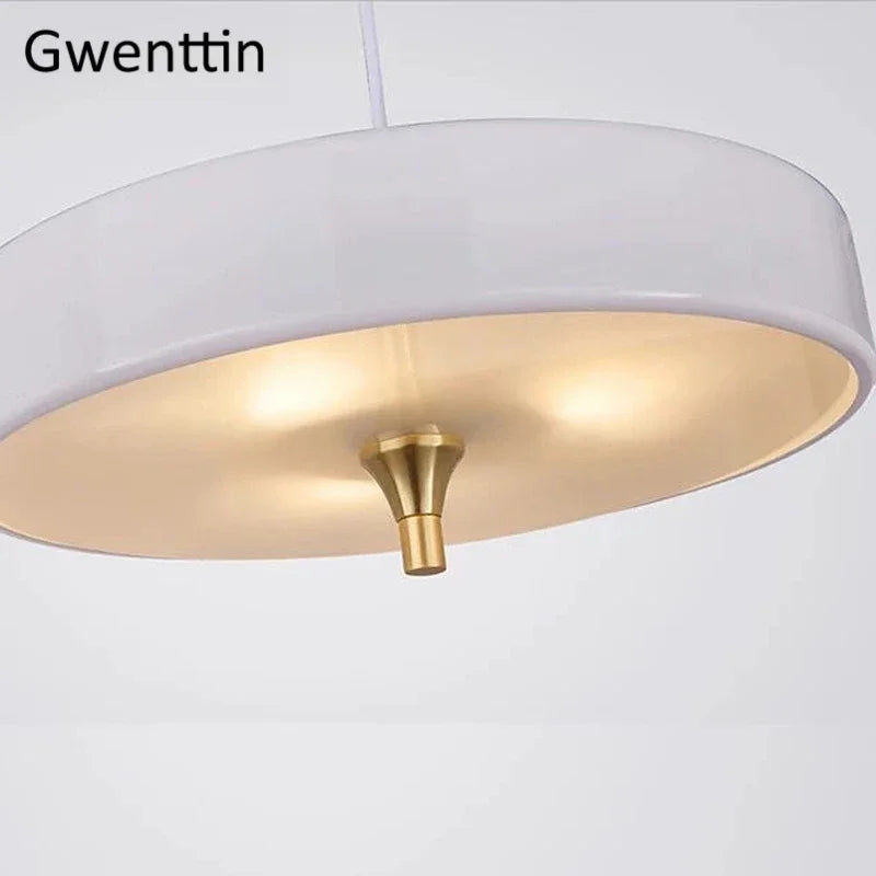 suspension ronde nordique luminaires led pour décoration moderne - vue 4 sur 9