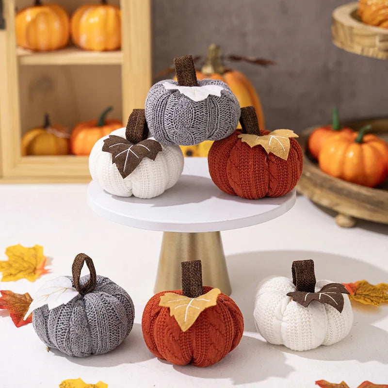 citrouilles décoratives pour automne thanksgiving et halloween - vue 3 sur 9