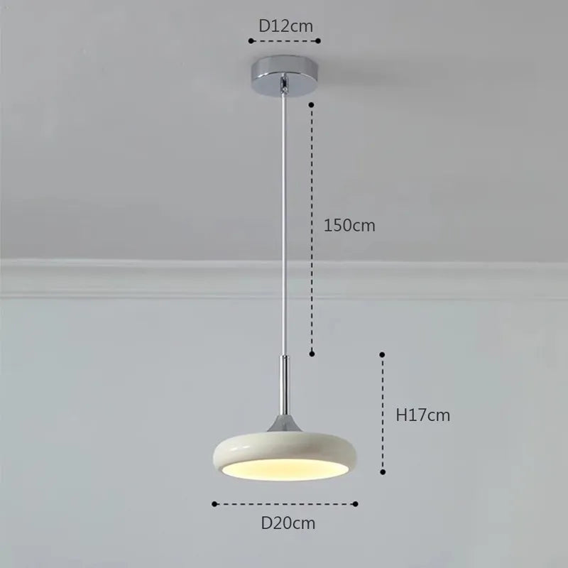 Suspension LED moderne minimaliste en forme de disque blanc
