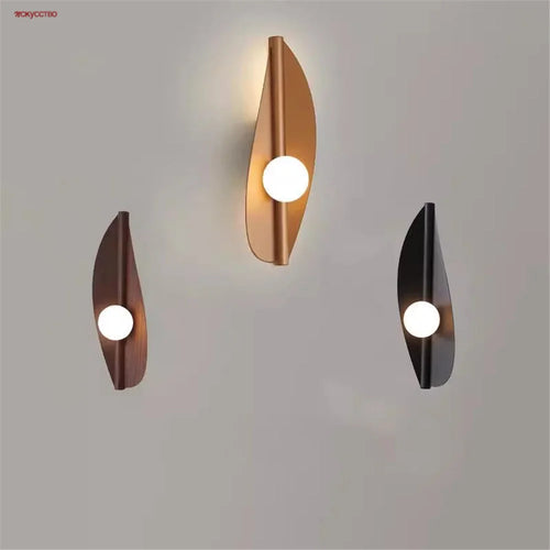 applique murale led design feuille en acrylique moderne décoration intérieure