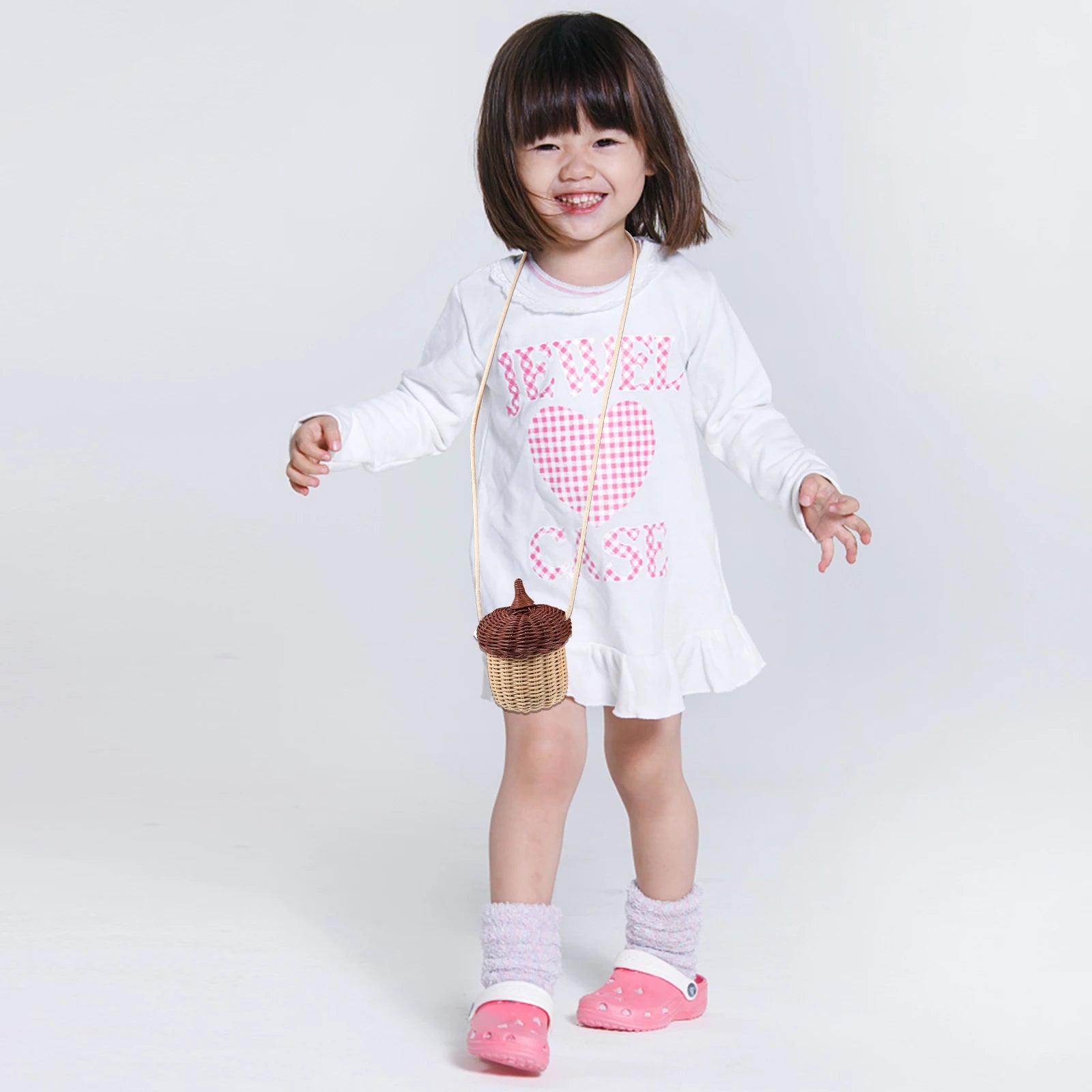panier à bandoulière en rotin pour enfants durable et pratique - vue 8 sur 7