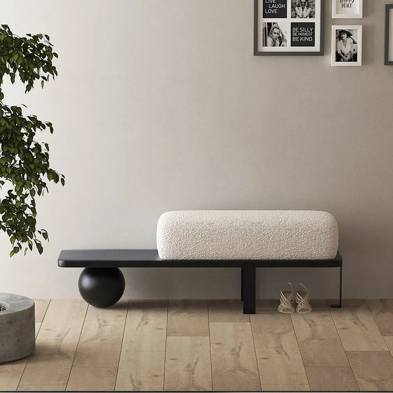 poufs nordiques en flanelle design créatif luxe pour intérieur - vue 3 sur 7