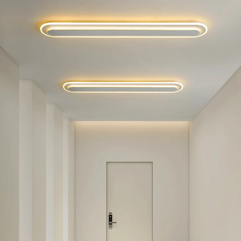 Longue bande Led allée couloir lustres moderne minimaliste minimaliste entrée porche lumière nordique créatif vestiaire plafonnier