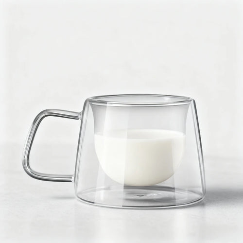 Mug verre double paroi 200 ml anse isolant
