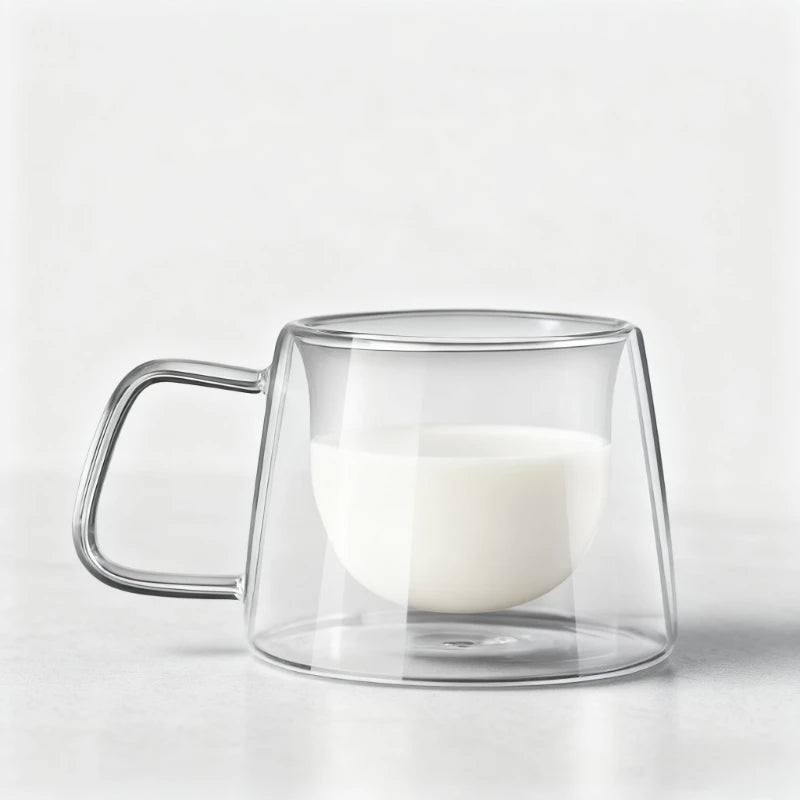Mug verre double paroi 200 ml anse isolant - vue 6 sur 7