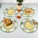 set de table motif fruits fleurs style champetre