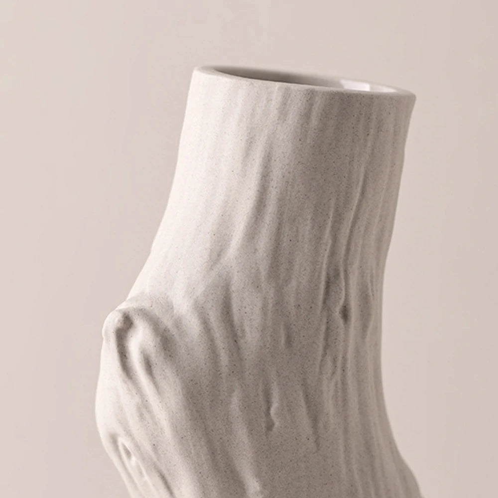 vase en forme de tronc d'arbre en céramique décorative pour fleurs - vue 5 sur 11