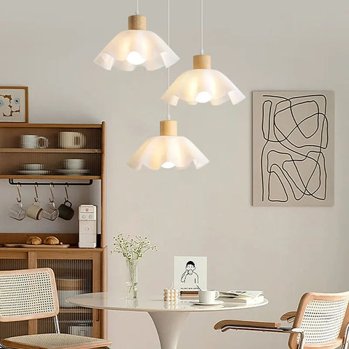 lustre suspendu en bois pour une décoration moderne - vue 2 sur 9