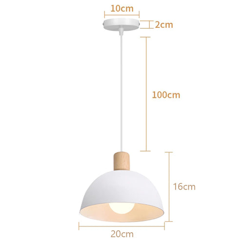 lustre nordique led en bois pour décoration maison - vue 13 sur 13