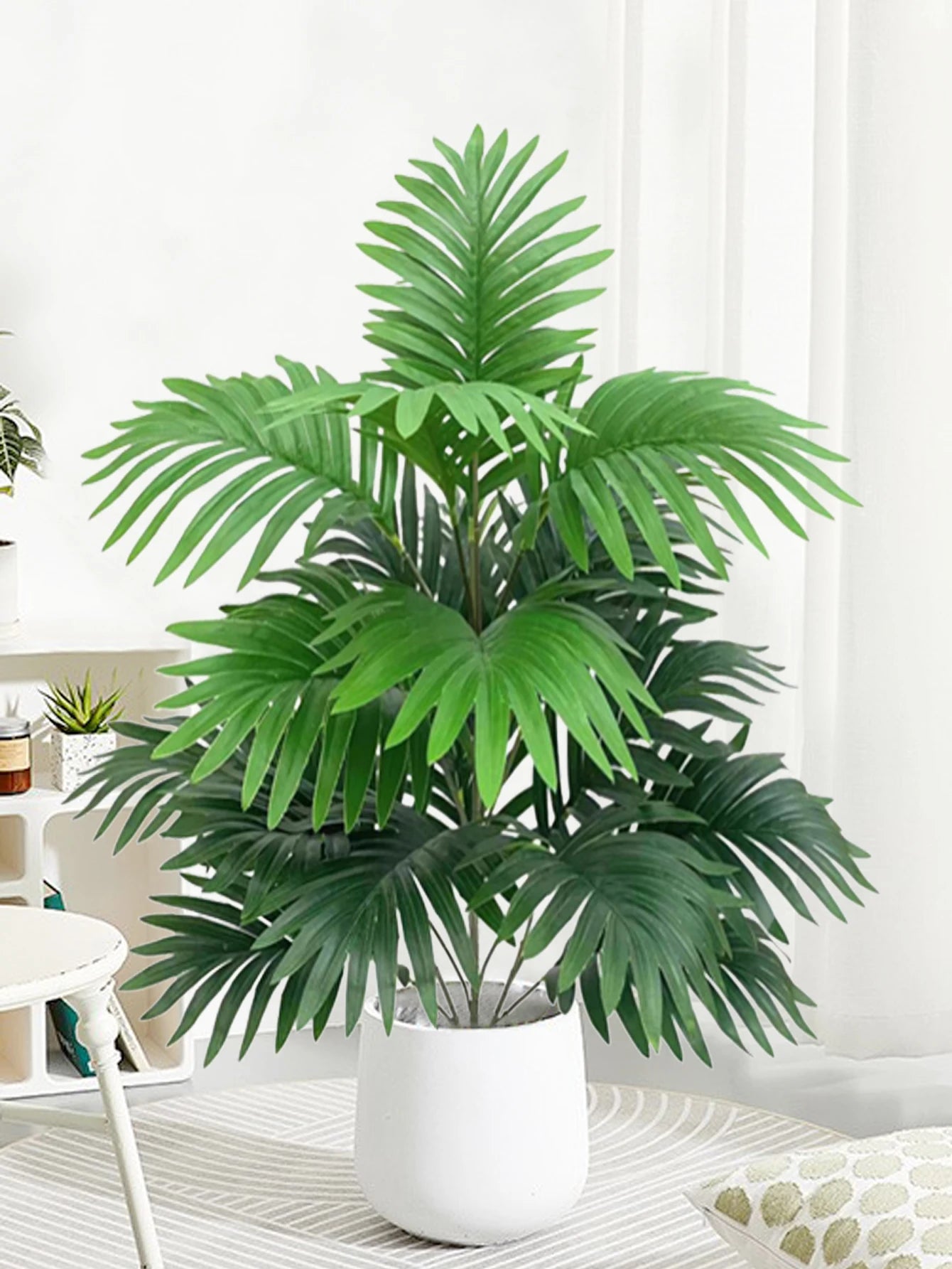 palmier artificiel tropical en plastique pour décoration intérieure - vue 5 sur 8