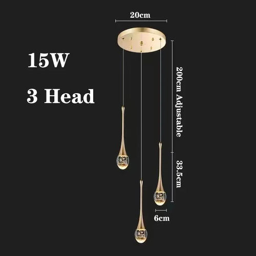 lustre de luxe à bulles de cristal pour décoration moderne - vue 9 sur 21