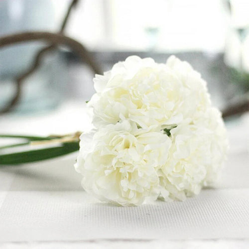 lot de 5 pivoines artificielles pour décorations élégantes et mariage - vue 10 sur 12