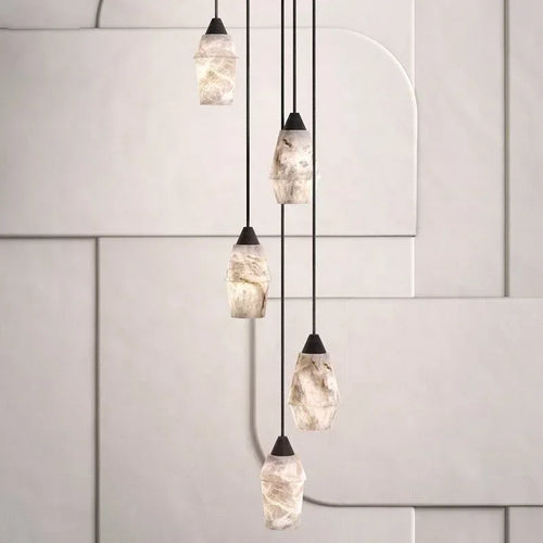 suspension moderne en marbre naturel pour décoration intérieure luxe - vue 3 sur 9