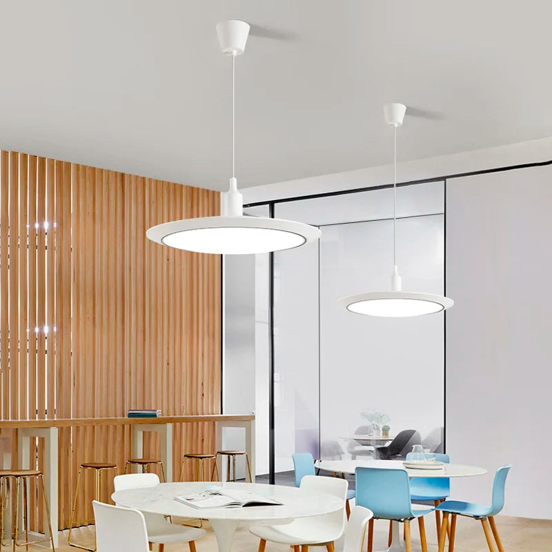 lustre led ultra-mince trois-preuve circulaire moderne minimaliste - vue 4 sur 22