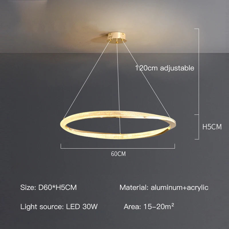 suspension led moderne avec design artistique et télécommande - vue 10 sur 16